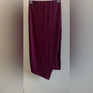 Women’s Purple/ Plum Side Slit Midi Skirt- Medium